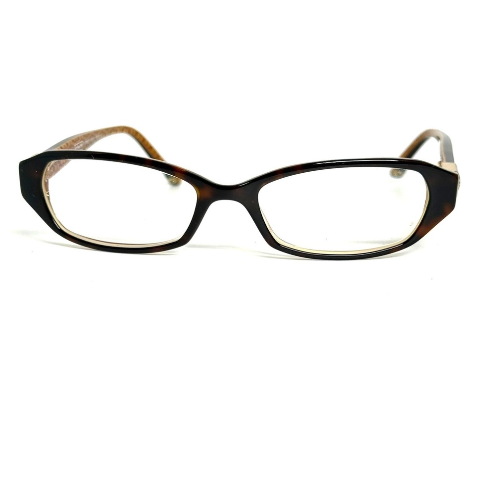 Coach Kennedy 573 Tortoise Eyeglasses Frames Signature Monogram Gold Logo 135
